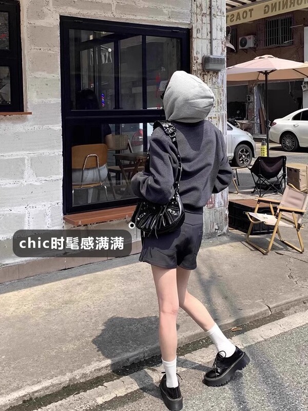 正肩短款外套女秋棒球服夹克韩系chic别致上衣秋冬套装穿搭女装|undefined