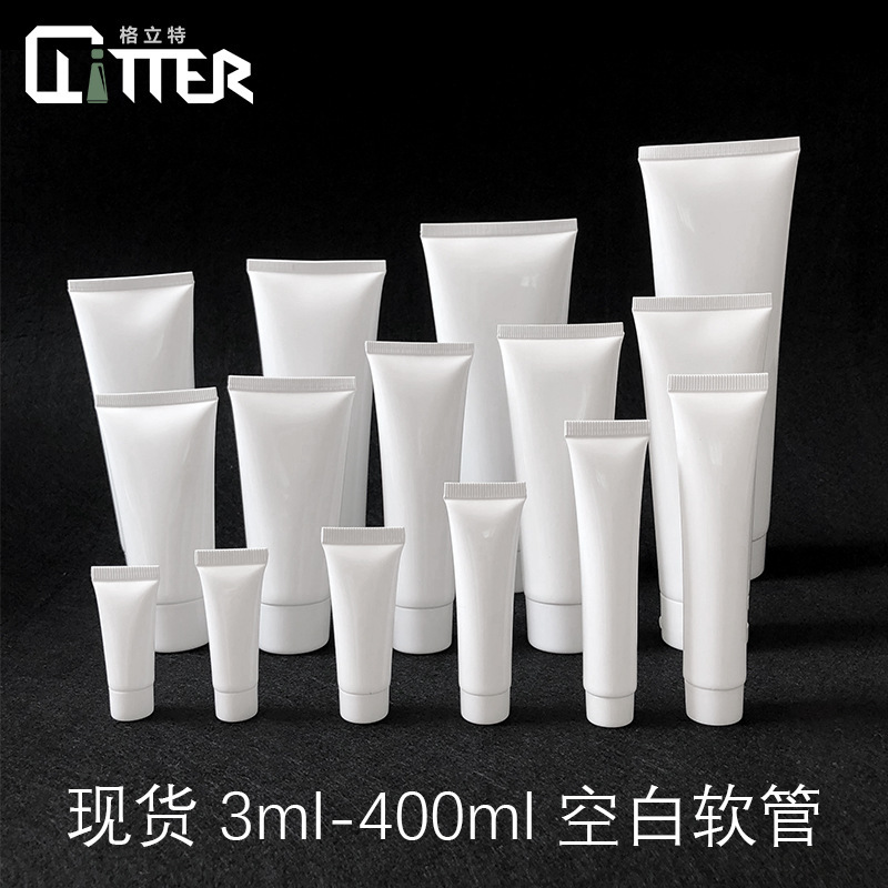 [ready Stock] 3-400gml White Cosmetic Hose Repackaged Empty Bottle Tube Squeeze Inverted Bottle Can Be Retailed