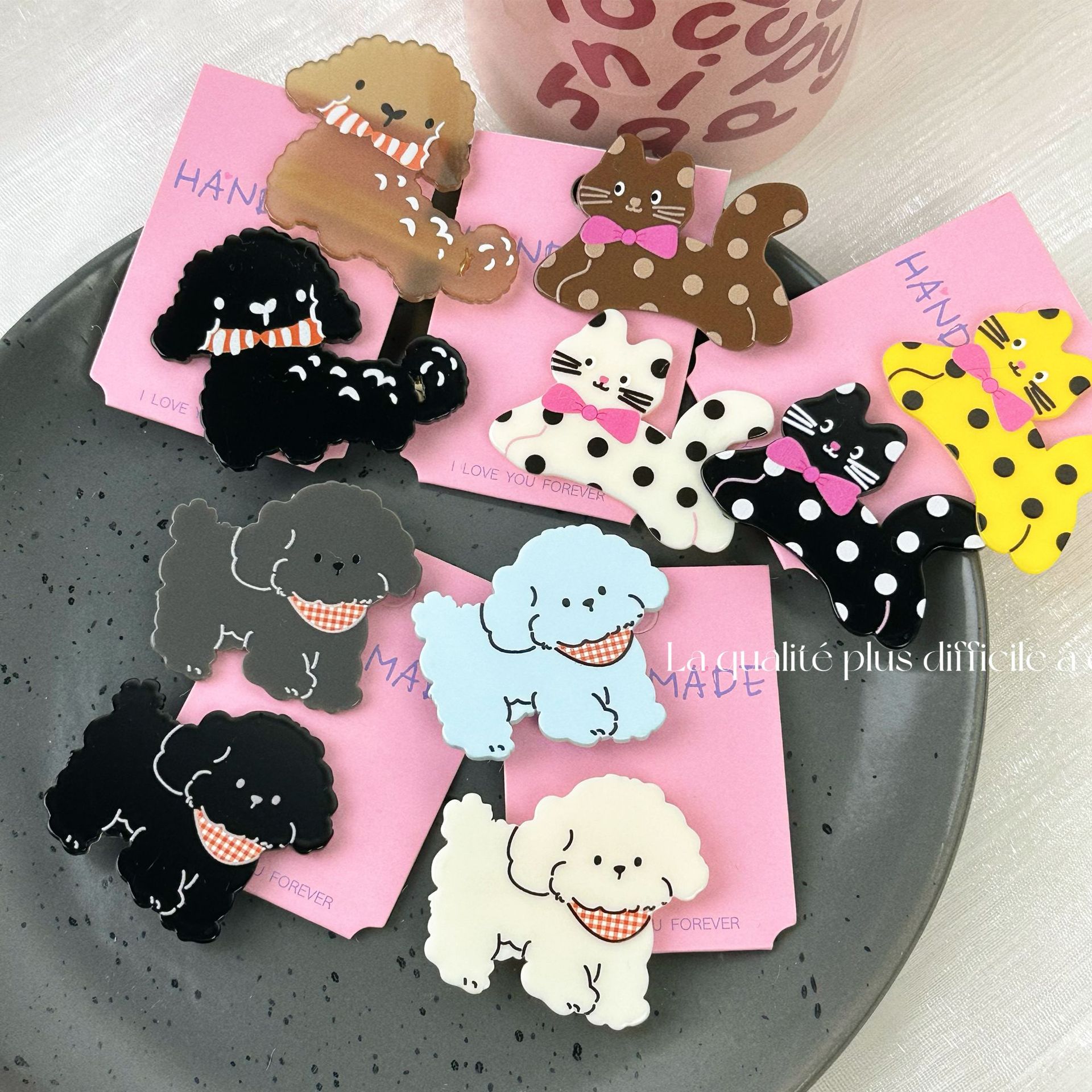 Women's Cute Dog Cat Plastic Hair Clip display picture 3