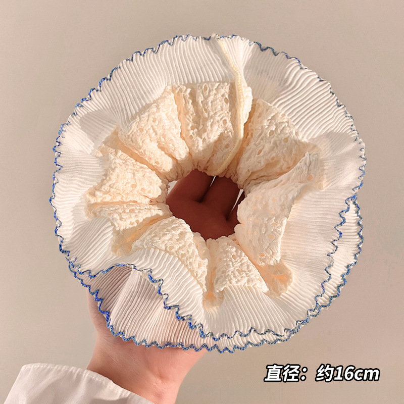 法式复古大肠发圈女高级感缎面韩系皮筋发绳森系头绳发饰大号头饰|undefined