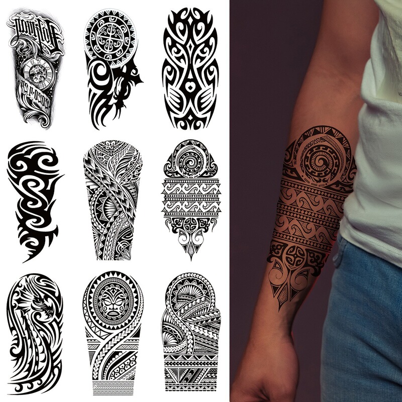 New Tattoo Stickers Maui Tribal Tattoos Temporary Tattoos Suitable for Body, Legs, Arms, Waist New Tattoo Stickers Maui Tribal Tattoos Temporary Tattoos Suitable for Body, Legs, Arms, Waist