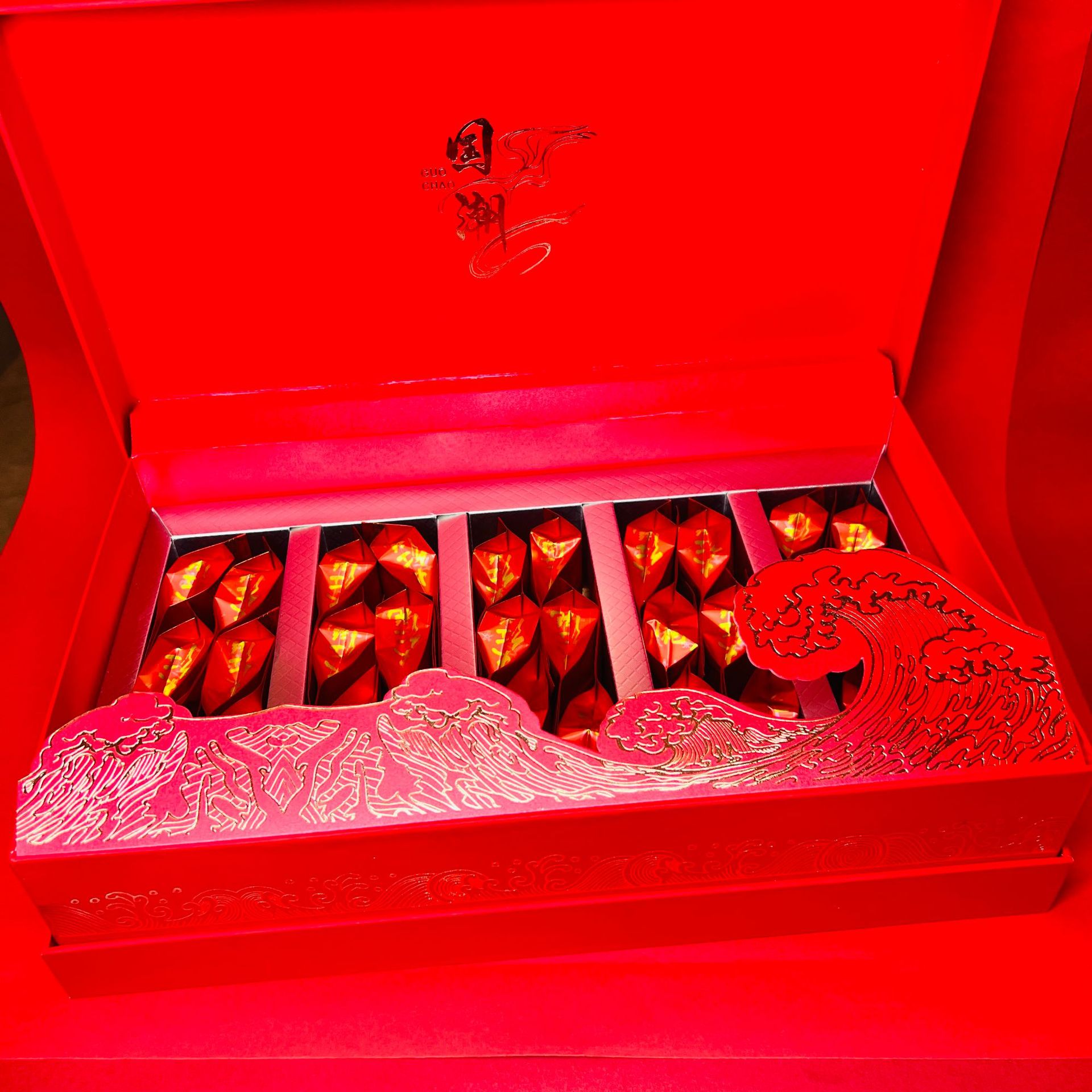 2024過龍年茶葉禮盒裝送人大紅袍烏龍茶中國風伴手禮品盒送手提袋