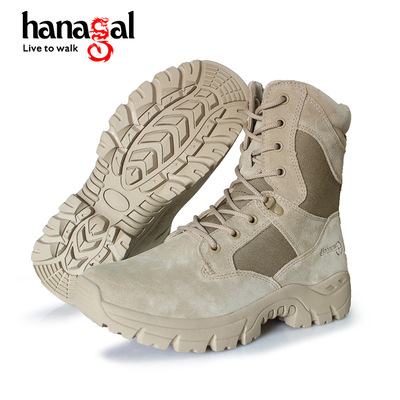 悍戈出口熱賣訂制款50675 反毛皮戰術靴橡膠底止滑耐磨男士軍靴