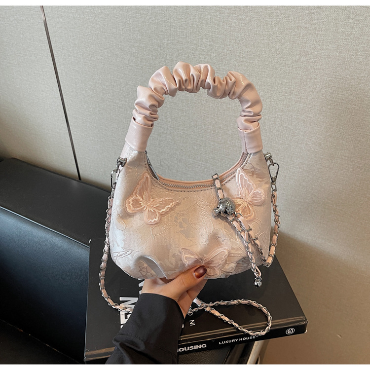 New Chinese-style embroidered bag for women, 2025 new summer commuting crossbody bag, niche ancient-style hand-held bucket bag undefined
