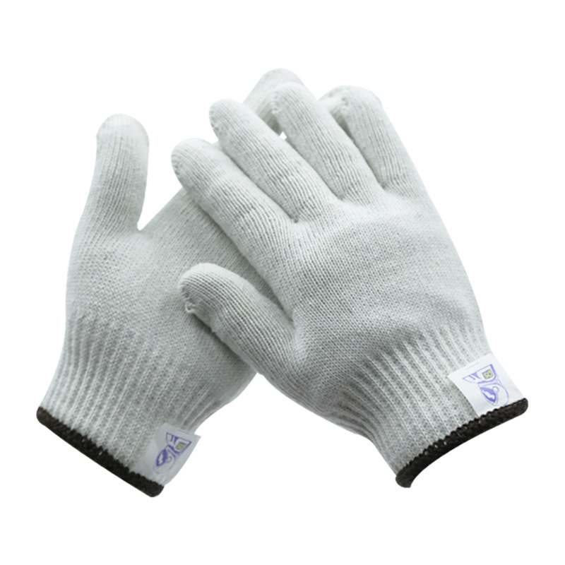 Dengsheng guantes de protección laboral guantes de un solo hilo de 1101 hilos de trabajo guantes de hilo de algodón blanco de trabajo de los hombres