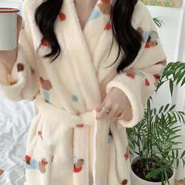 实拍 韩系可爱卡通减龄睡衣休闲宽松睡袍家居服9