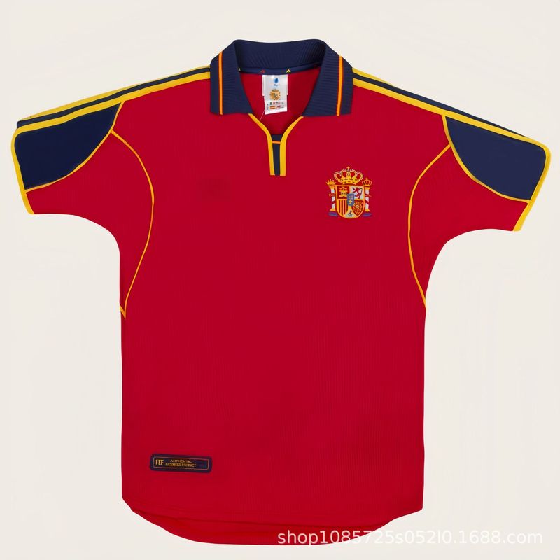 レトロサッカーユニフォームアルゼンチンスペインポルトガルフランスイングランドファン代表チームジャージTシャツトップ|undefined
