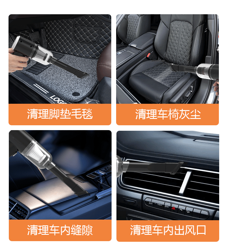 Cross-Border Wireless Handheld Car and Home Dust Cleaner, Portable High-Power Dual-Use Blowing and Suction USB Rechargeable Vacuum Cleaner