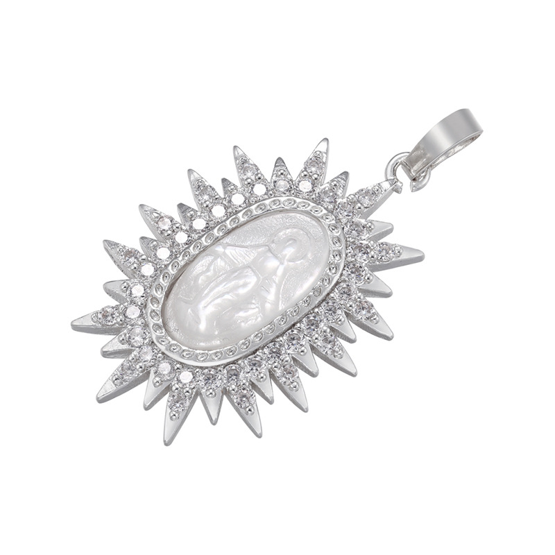 7g Weight Zircon Inlay Material DIY Jewelry Accessories Classification Metal Material Human Pattern Plating Design Fashion Style Metal Zircon Human 3