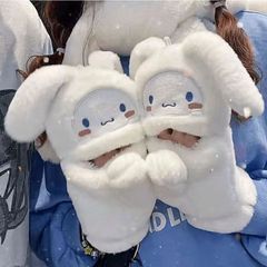 Insかわいい玉桂犬小紅本同冬手袋女子漫画韓少女心カバー保温ぬいぐるみ