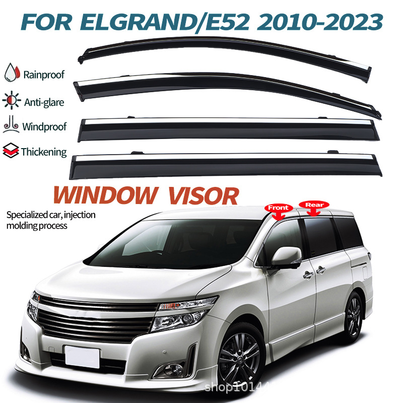 Suitable for Nissan Elgrand Window Visor Rain Shield and Rain Deflector