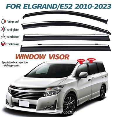 Suitable for Nissan Elgrand Window Visor Rain Shield and Rain Deflector