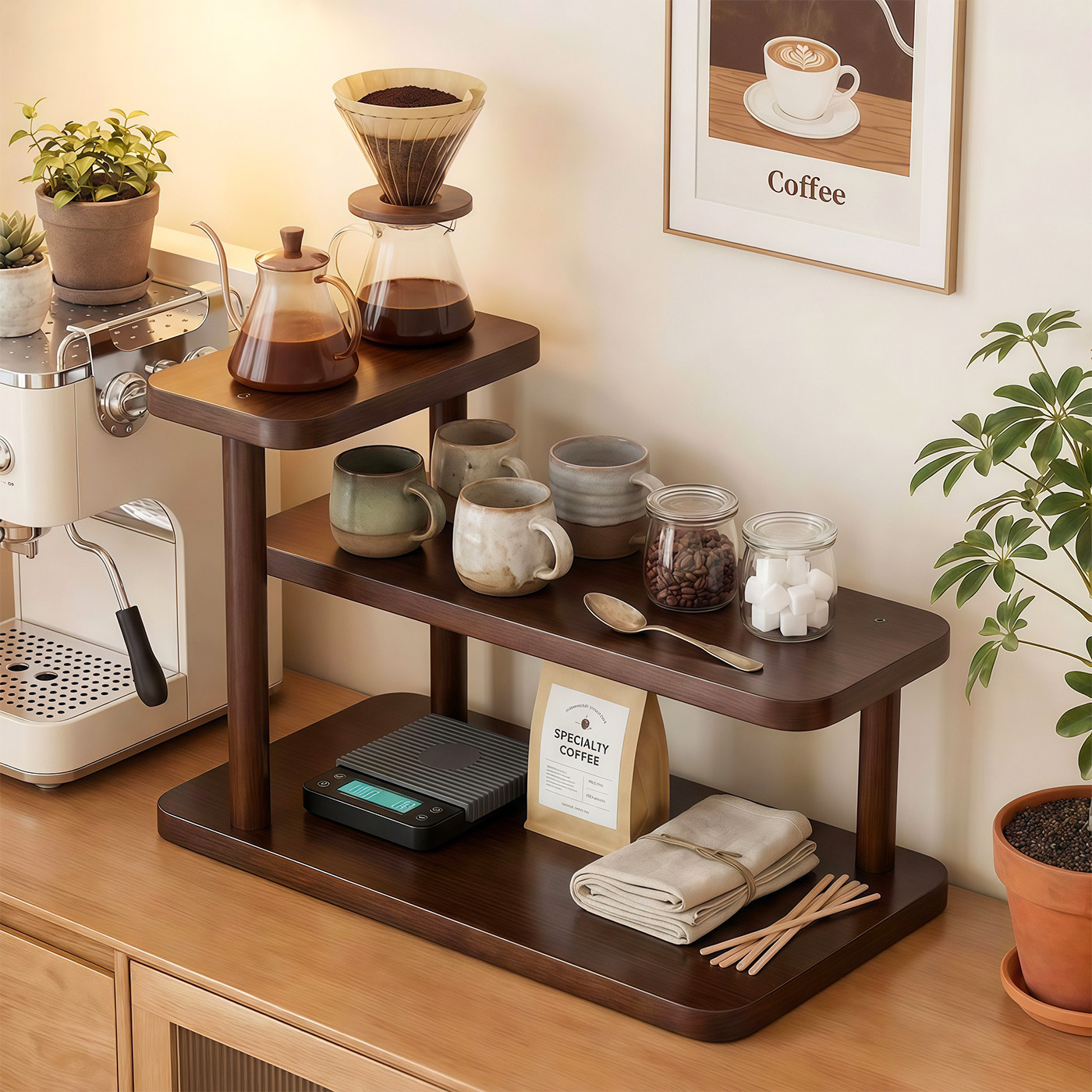 Desktop Cup Holder, Tea Cup And Miscellaneous Items Storage Rack,...