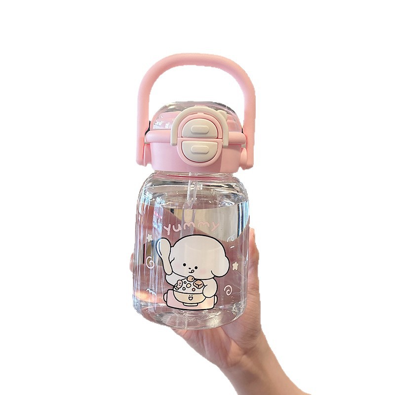 Tazas de agua para niños, niños y niñas, tazas de paja especiales para estudiantes, tazas de plástico portátiles resistentes a altas temperaturas