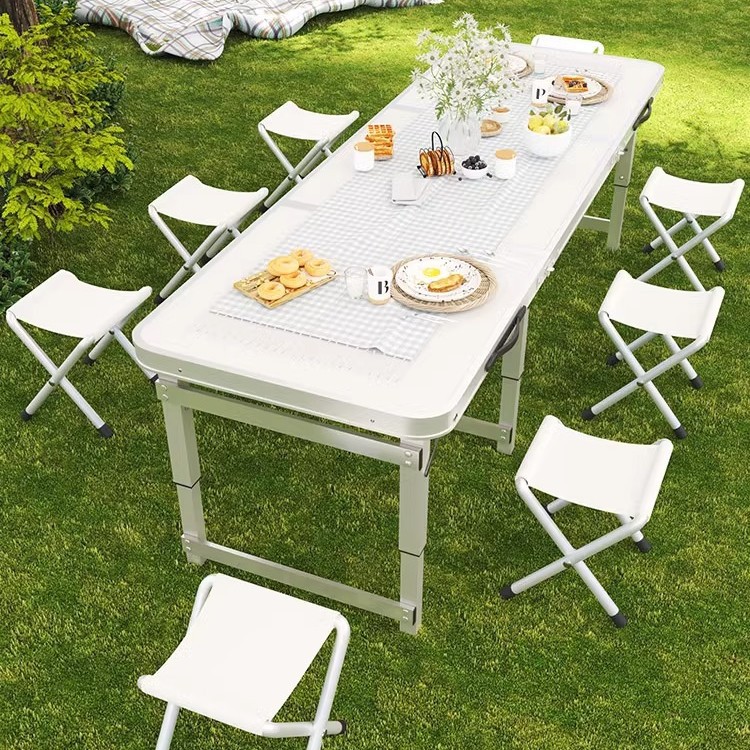 Mesa de comedor portátil, mesa de elevación de mano, tabla de exhibición, mesa de alquiler, mesa simple, mesa plegable al aire libre