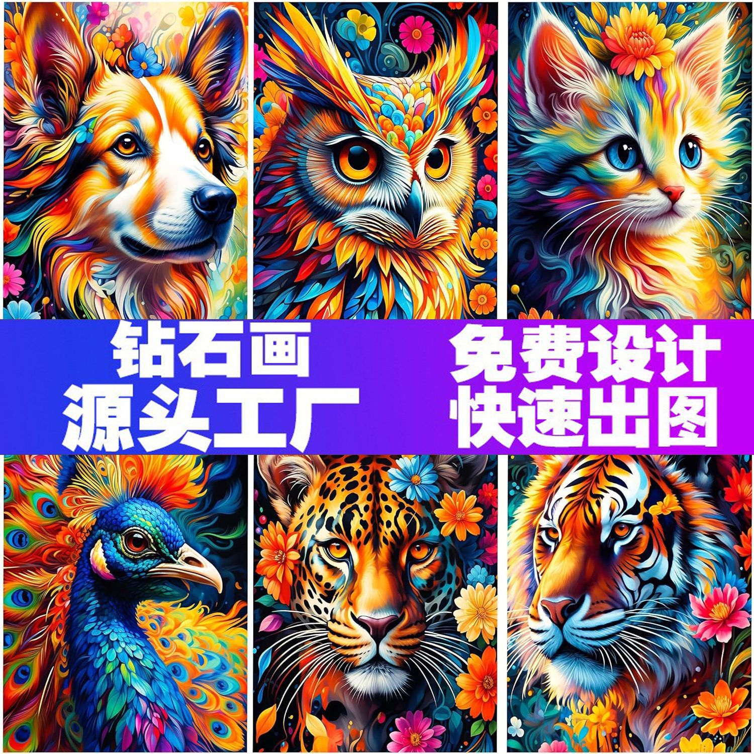 Pintura de diamantes 5D personalizada del fabricante, hecha a mano, para decoración del hogar, venta al por mayor para arte de pared de sala de estar.