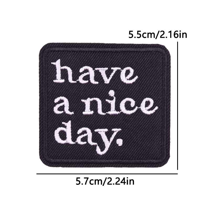 7g Weight Clothing Sticker Patches Classification 1 Piece Quantity Embroidery thread Material Slogan Pattern Classic Style Style 1 Piece Slogan Classic Style Embroidery Thread Clothing Sticker Patches 5