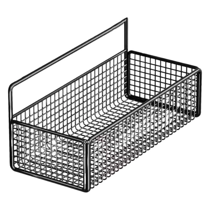 Стеллаж для хранения унитаза Настенный стеллаж для ванной комнаты без перфорации для кухни и спальни Железная корзина для хранения