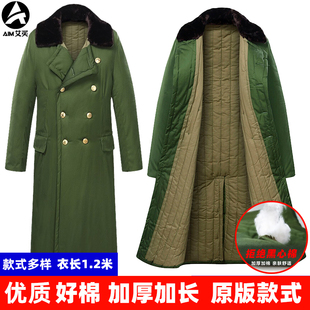 $%# Winter Thickened Military Green Cotton Coat Men's Cold Storage Cold-proof Work cotton-padded jacket Old-fashioned Labor Protection Coat Long East cx