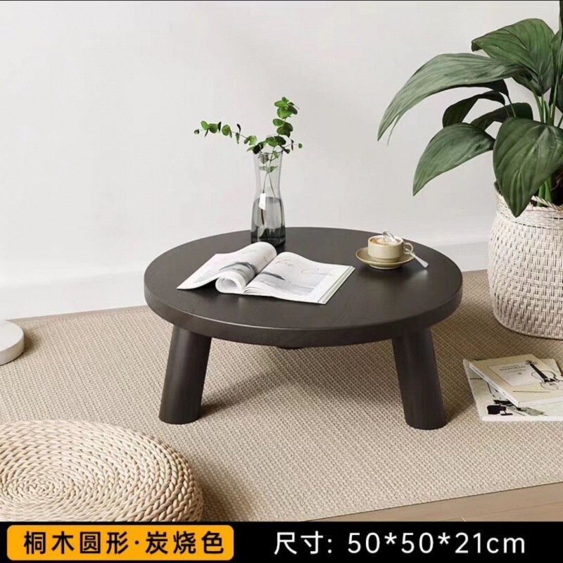 飘窗桌子小茶几实木炕桌日式简约榻榻米小茶桌阳台坐地飘窗矮桌子|undefined