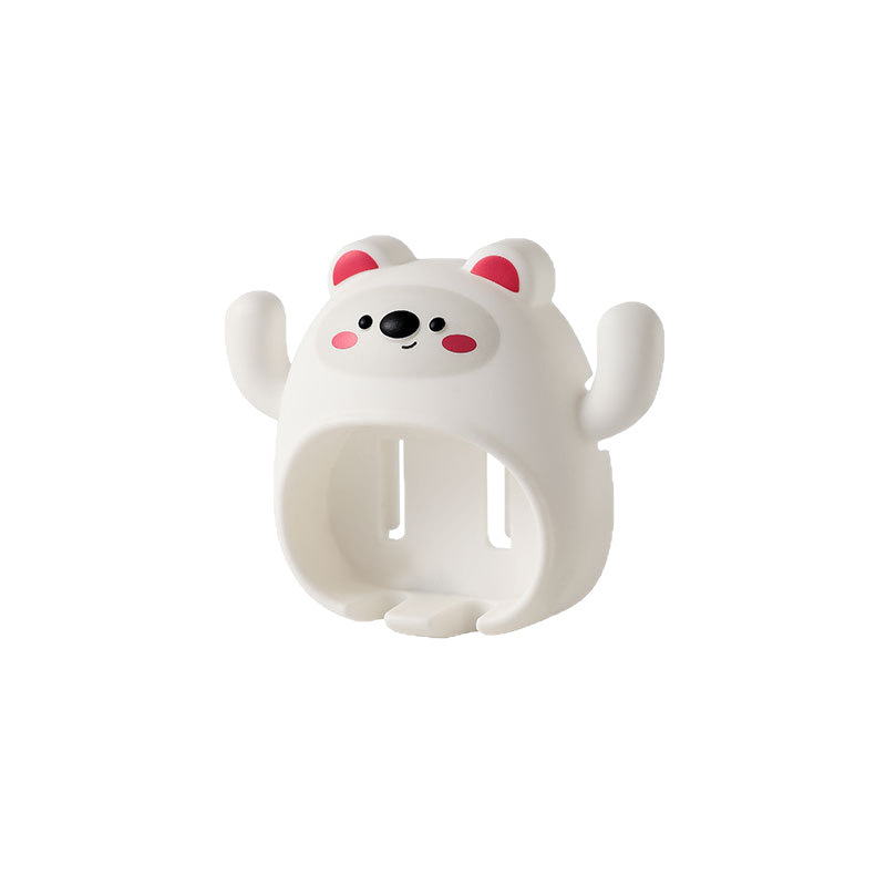 漫画クマ歯ブラシ壁掛け収納ラックパンチフリー浴室トイレ歯ブラシ収納ラック壁掛け歯ブラシラック|undefined