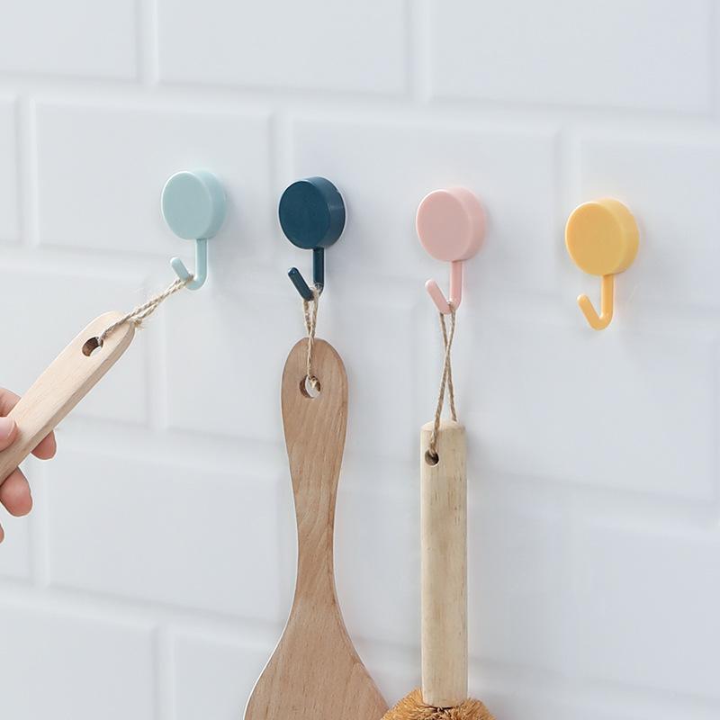 Fuerte gancho adhesivo pegatina colgante de pared cocina creativa lindo gancho sin perforar gancho de baño detrás de la puerta