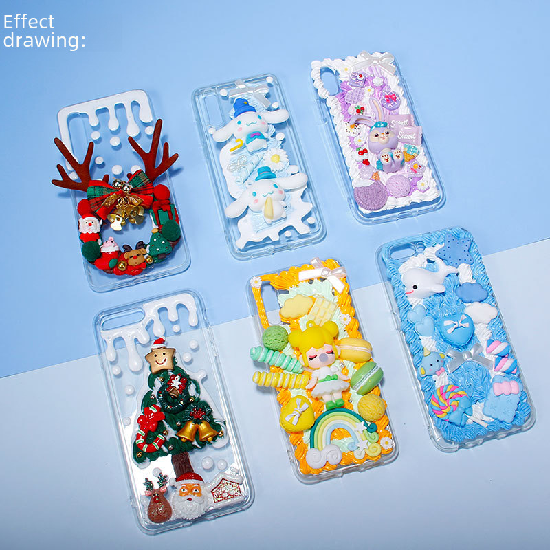 크림 접착제 액세서리 휴대 전화 케이스 뷰티 접착제 33 컬러 부동액 50ML 수동 DIY 소재 시뮬레이션 크림 접착제 50G