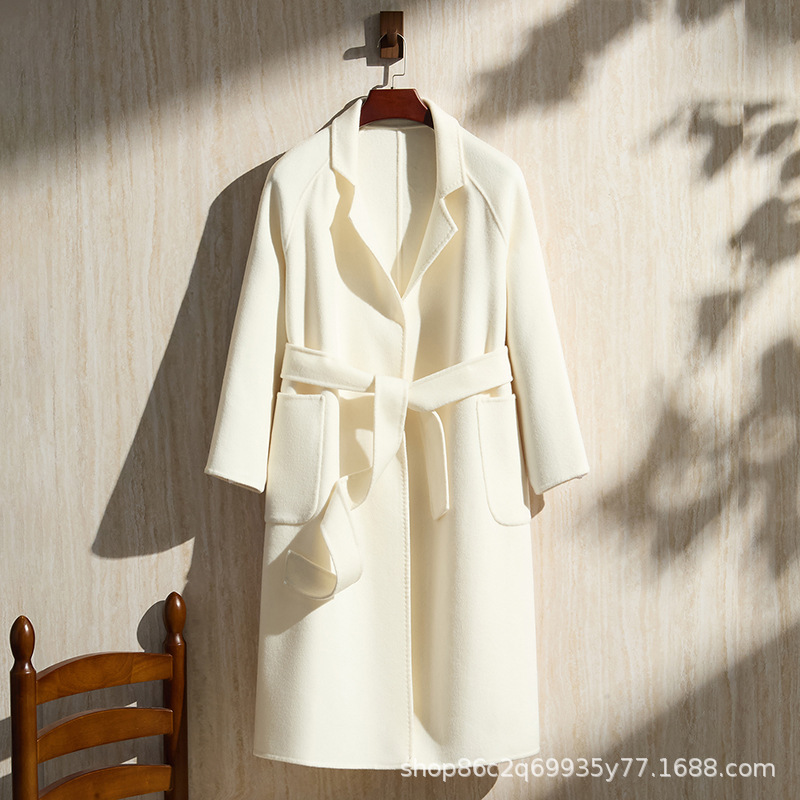 Hot-selling 2026 Autumn/Winter New Double-sided Wool and Cashmere Coat, Loose Casual Wool Long-haired Jacket, In Stock for Autumn/Winter