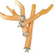 Natural Solid Wood Bird Station Rod Xuanfeng Peony Parrot Gnawing Toy Molar Grinding Beak Special Self-Hi Supplies