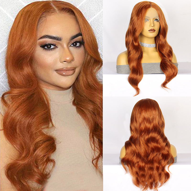 400g Weight Wigs Hairdressing Supplies Women's Elegant Weekend High Temperature Wire Centre Parting Long Curly Hair Wigs