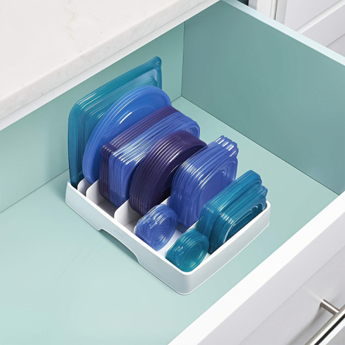 Cross-border new plastic compartment storage box kitchen bowl and dish multi-function storage cabinet drawer organizer storage rack