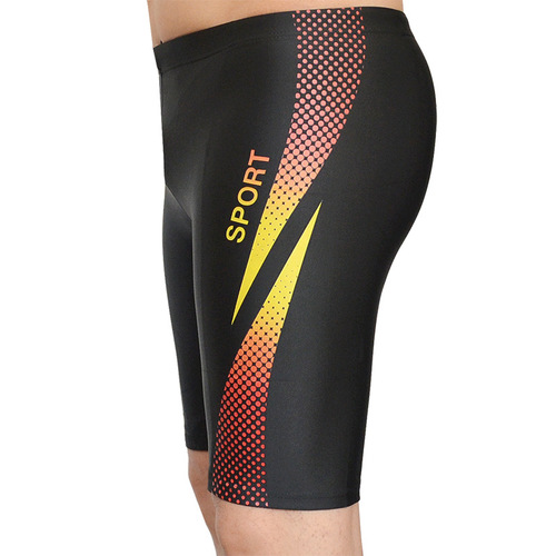 Mixed batch of five-point knee-high swimming trunks for men, tethered, elastic, fashionable, fitness and sports swimming trunks, student swimming pool, cross-border