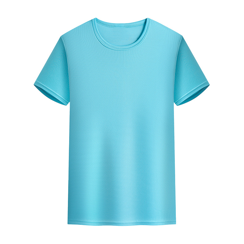 Uniforme de clase de deportes de cuello redondo Uniforme de equipo Uniforme de grupo Camisa publicitaria Camisa electoral Camiseta de manga corta de secado rápido Ropa de trabajo personalizada
