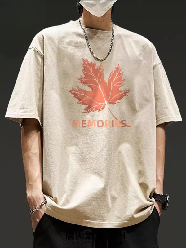 Short-Sleeved T-Shirt for Men, Summer Ice Silk Half-Sleeve 2026 New Style Pure Cotton Heavyweight Men's Clothing D