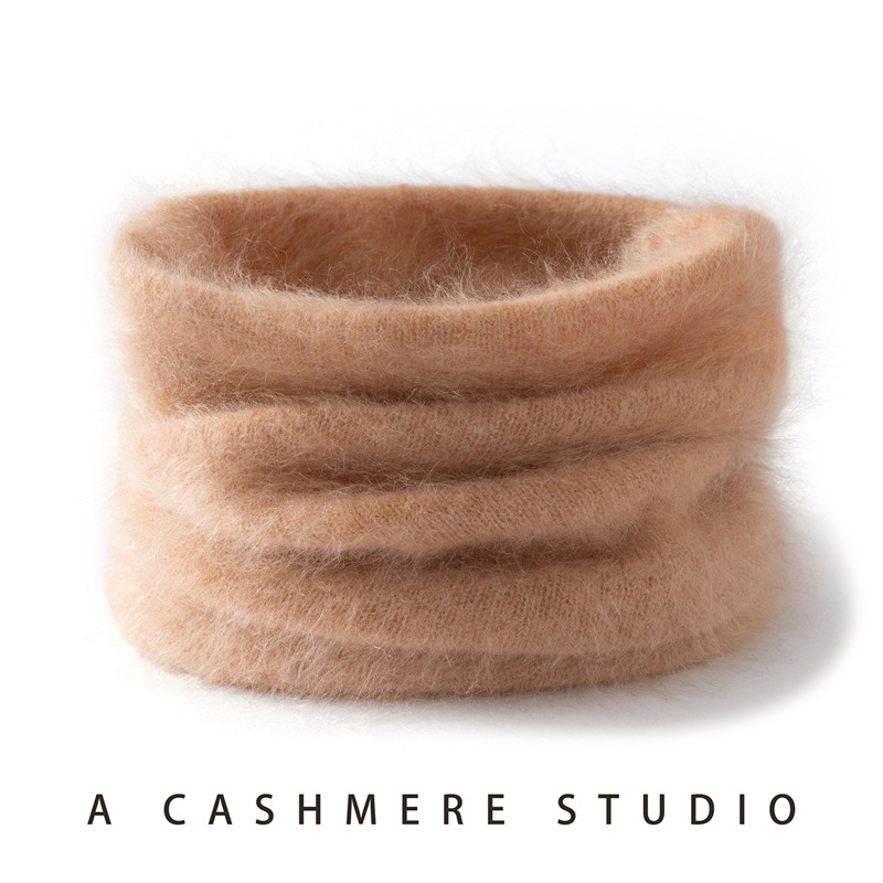 Brushed ~ 100 Pure Cashmere Neck Cover, Unisex Knitted Cervical Spine Protection Cold-Proof Pullover Small Neck Scarf Fake Collar