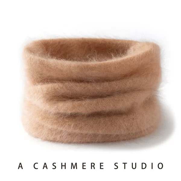Brushed ~ 100 Pure Cashmere Neck Cover, Unisex Knitted Cervical Spine Protection Cold-Proof Pullover Small Neck Scarf Fake Collar