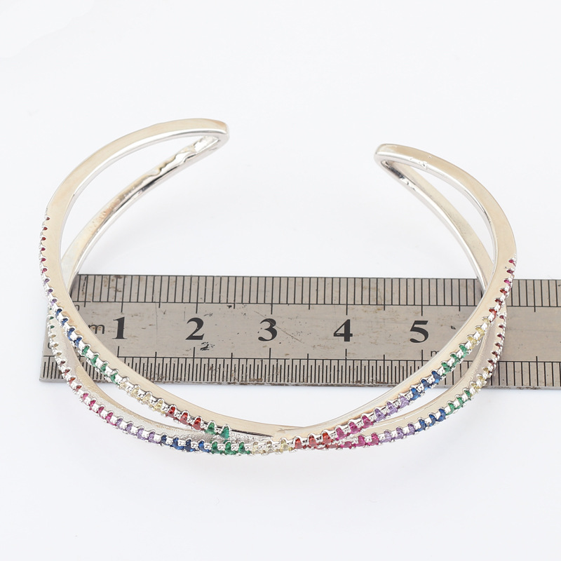 Retro Heart Shape Snake Copper Bangle Inlay Zircon Copper Bracelets