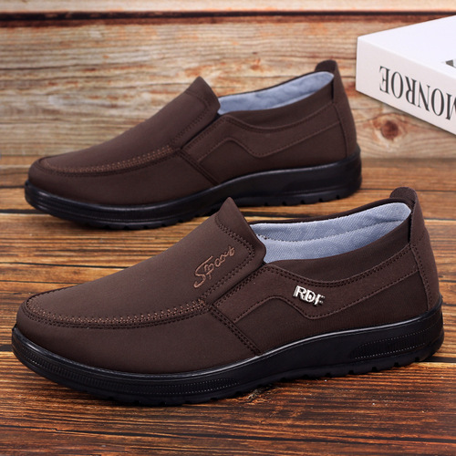Factory Wholesale Polyurethane Cloth Shoes Old Beijing Style Waterproof Wear-resistant Lightweight One-Piece Slip-On Elderly Leisure Shoes