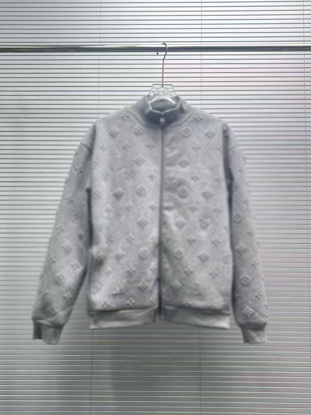 Qadın və Kişi üçün Boz Jaket, Yaxalı, Naxışlı