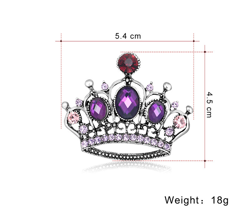 Fashion Pin Crown Alloy Plating Inlay Rhinestones Women'S Brooches display picture 1