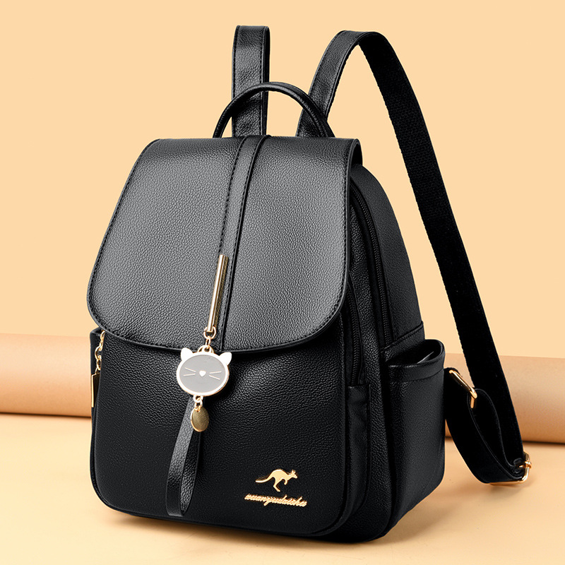 Mochila de cuero suave para mujer 2024 nuevo estilo coreano moda casual gran capacidad estudiante mochila viaje pequeña mochila Mujer