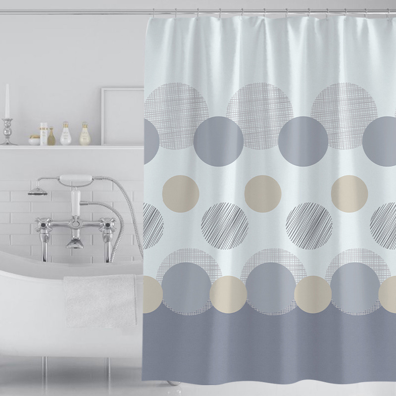 Factory direct supply simple striped shower curtain thickened waterproof impermeable bathroom shower curtain non-perforated high density shower curtain