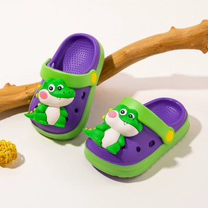 Детские мультяшные комфортные дышащие тапочки в стиле Crocs для раннего возраста для мальчиков мягкая подошва