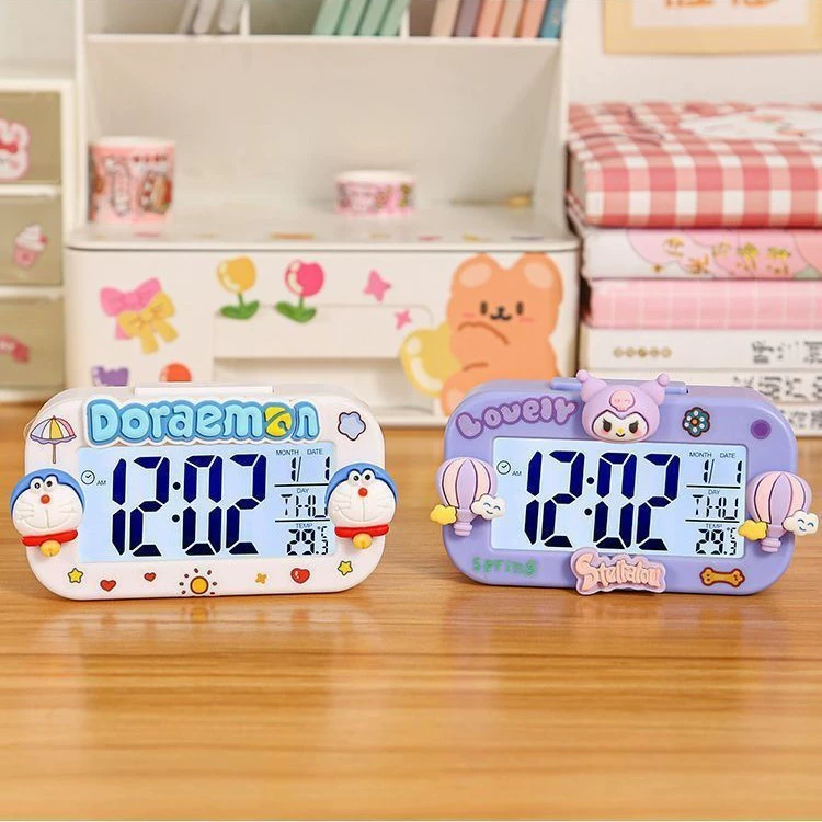 Мини-будильник Kuromi Sanrio для студентов, новый детский день, милый артефакт для пробуждения в общежитии для девочек