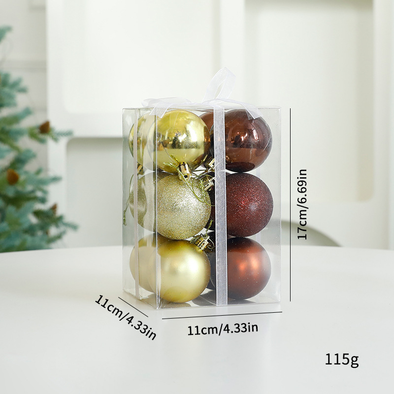 Navidad decoración bola de plástico fiestas colgantes bolas colgantes bolas clásicas barril galvanizadas bolas de Navidad al por mayor en stock