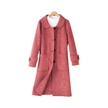 2025新款韩版休闲双面羊毛大衣气质中长款格子毛呢外套