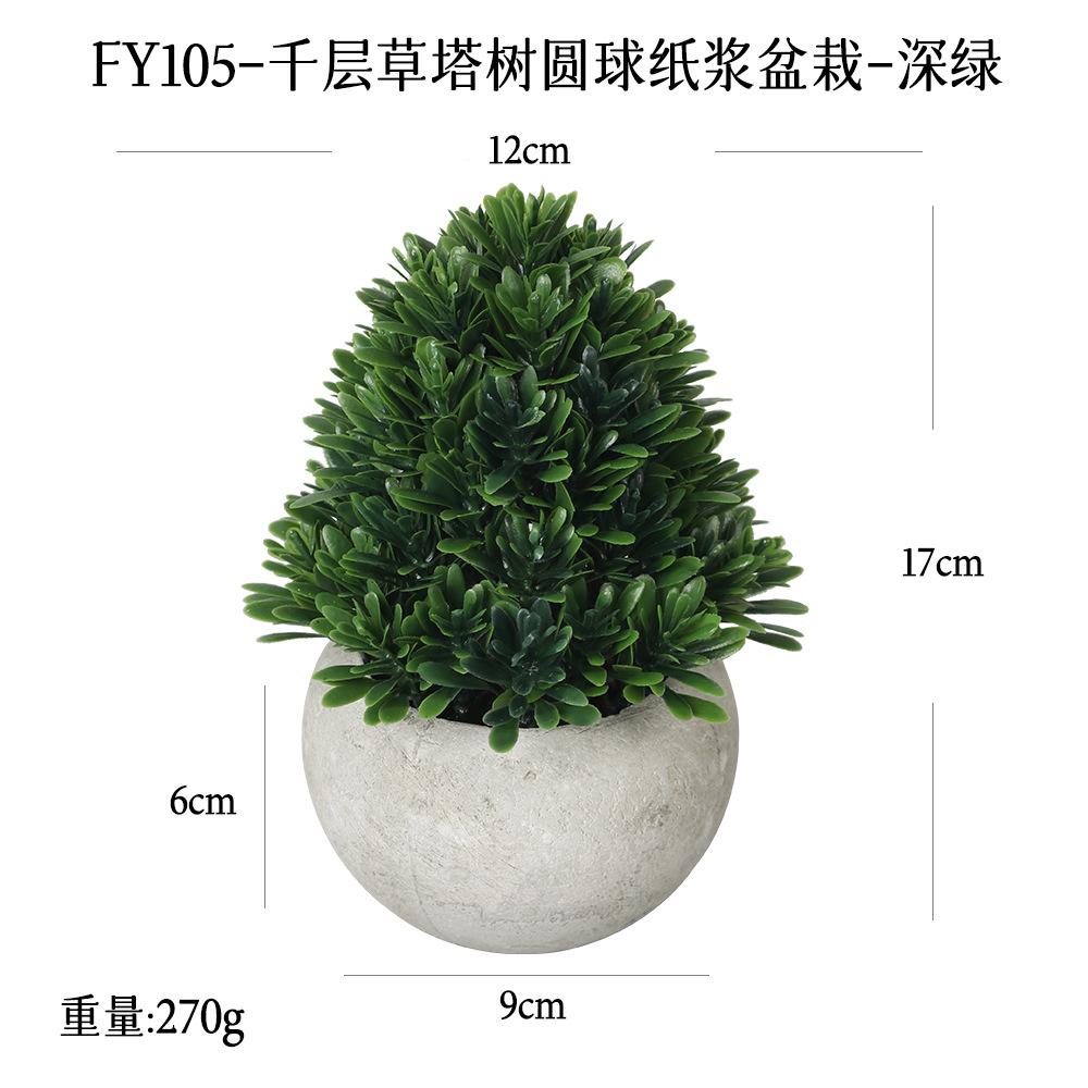 Planta Verde y Flor Artificial en Maceta de Plástico, Decorativo, para Escritorio y Hogar