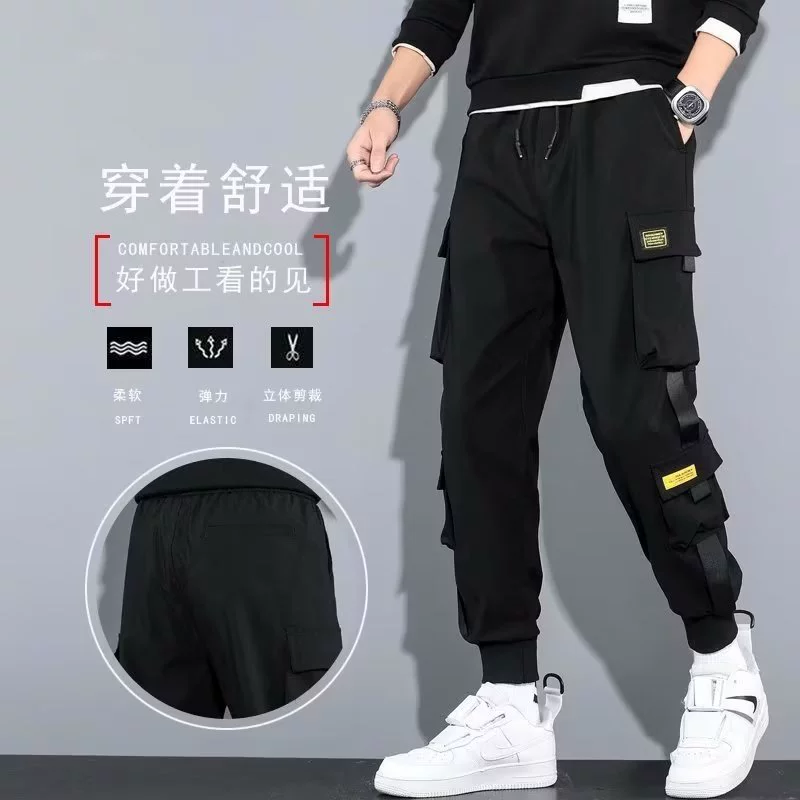 Трендовые летние брюки casual, корейский стиль, оверсайз, американский стиль