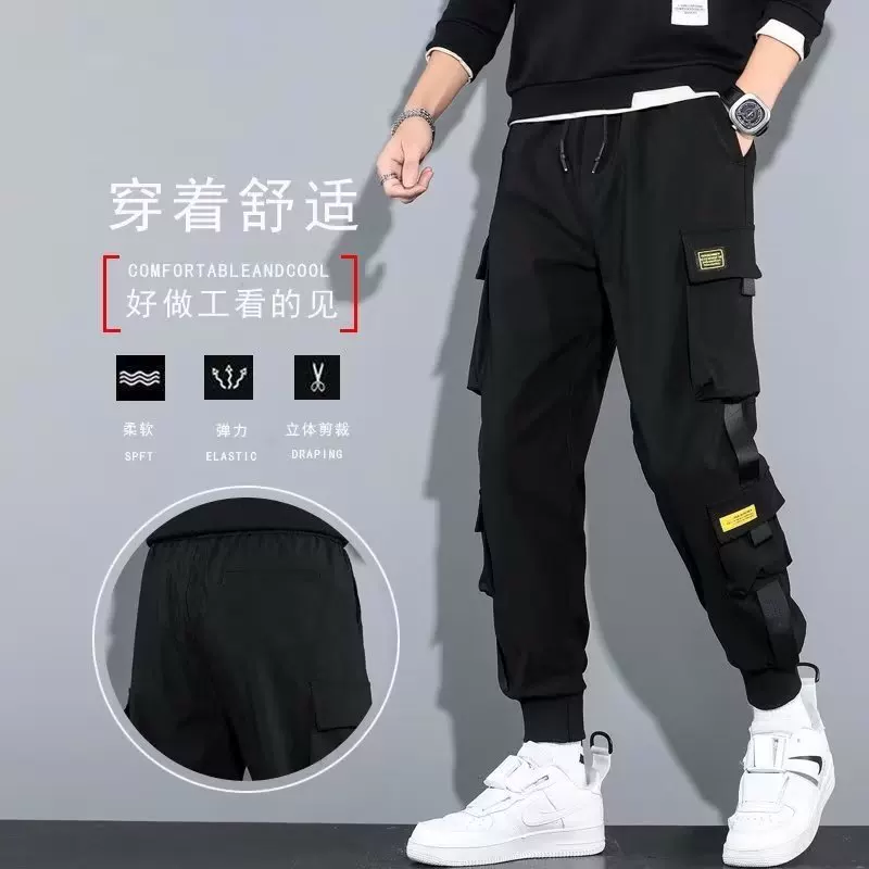 Трендовые летние брюки casual, корейский стиль, оверсайз, американский стиль