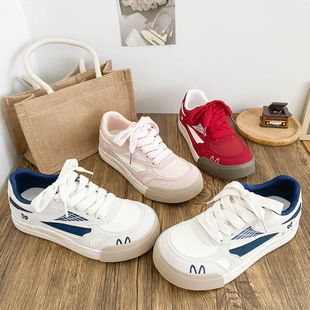 Be-6895 Latex Insoles/Hong Kong Style Thick-Soled Sneakers for Women Autum New 2025 Popular Niche Moral Training White Shoes